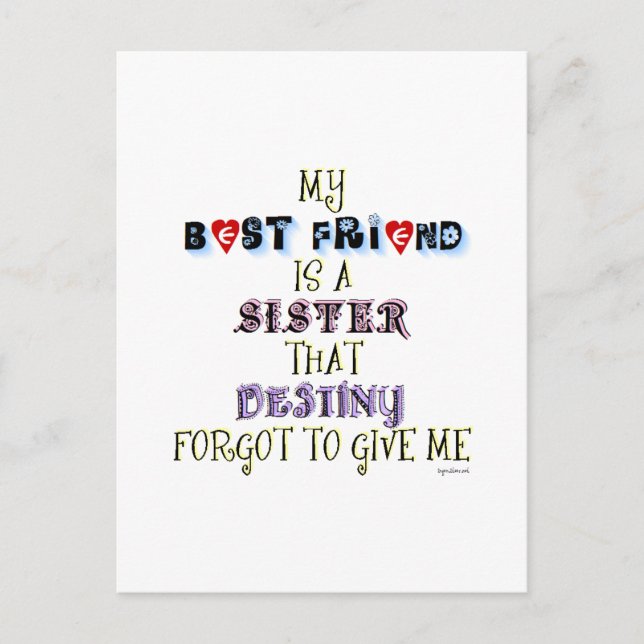 CARTÃO POSTAL MEU MELHOR AMIGO (Frente)