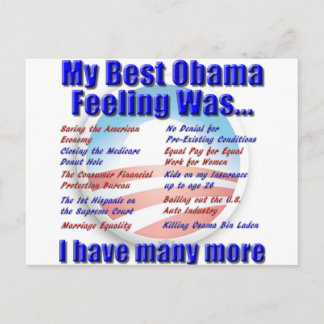 Cartão Postal Meu Melhor Sentimento De Obama Foi...