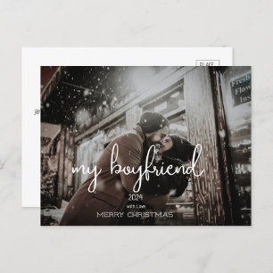 Cartão Postal Meu Namorado Feliz Natal Férias Deseja Foto