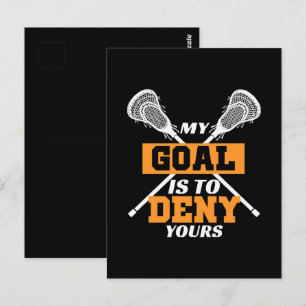Cartão Postal Meu Objetivo É Negar Seu Lacrosse