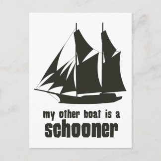 Cartão Postal Meu Outro Barco é um Schooner