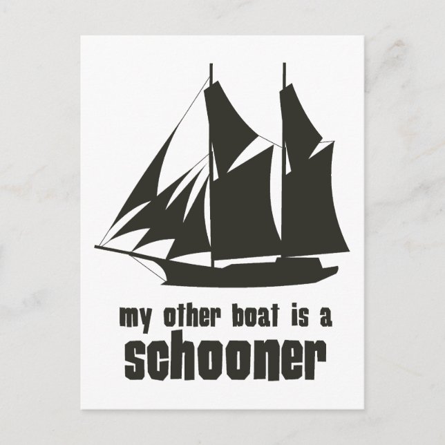 Cartão Postal Meu Outro Barco é um Schooner (Frente)