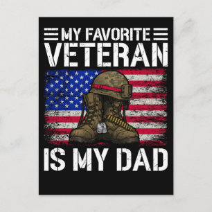 Cartão Postal Meu Pai É Meu Veterano Militar Favorito Presente