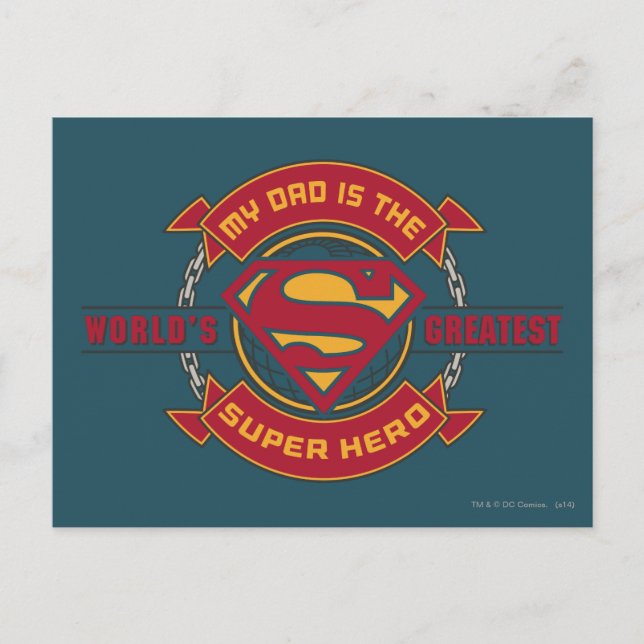Cartão Postal Meu Pai é o maior super-herói do mundo (Frente)