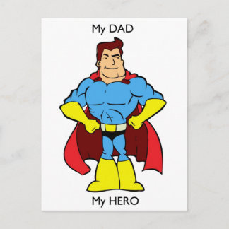 Cartão Postal Meu Pai Meu SuperHerói Herói