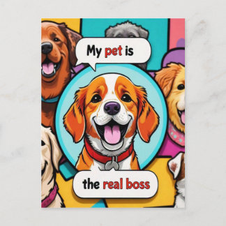 Cartão Postal Meu Pet é o Verdadeiro Chefe