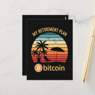 Cartão Postal Meu Plano de Aposentadoria Bitcoin Praia Pôr do So