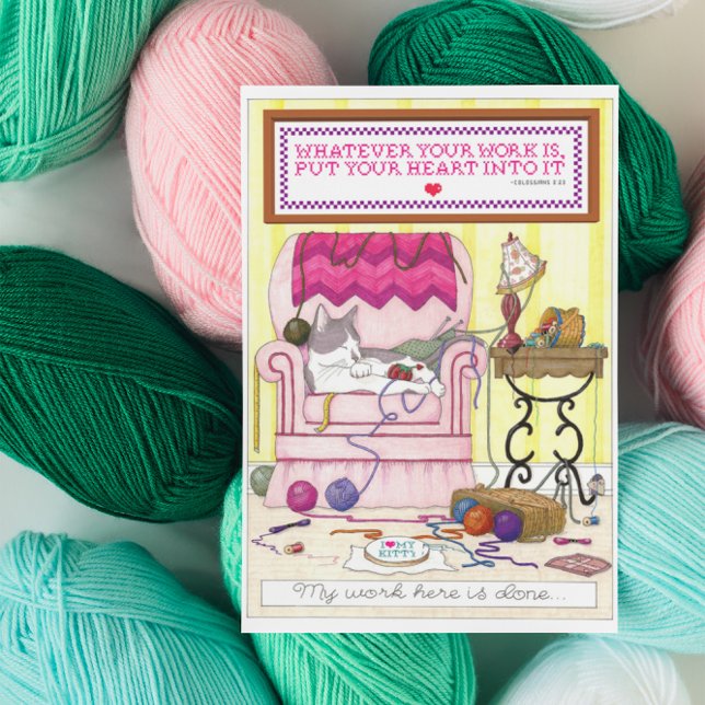 Cartão Postal Meu trabalho está pronto Cartão-postal Inspirativo (Criador carregado)