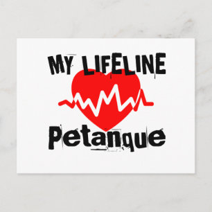 Cartão Postal Meus Designs de Esportes Petânicos da Linha de Vid