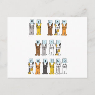 Cartão Postal Meus melhores amigos Gay