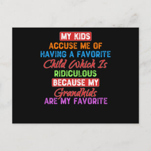Cartão Postal Meus Netos Favoritos