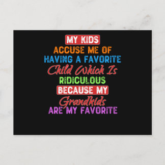 Cartão Postal Meus Netos Favoritos