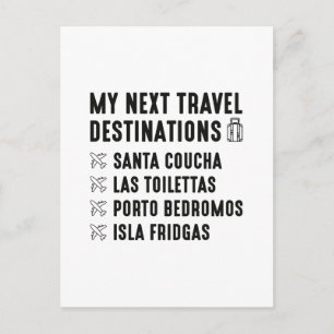 Cartão Postal Meus Próximos Destinos de Viagem