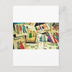 Cartão Postal meus velhos padrões de costura