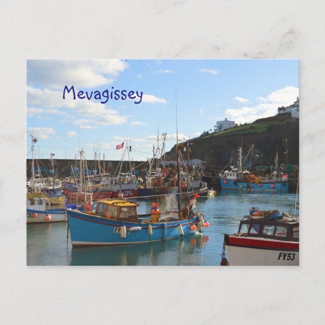 Cartão Postal Mevagissey Cornwall Inglaterra (Frente)