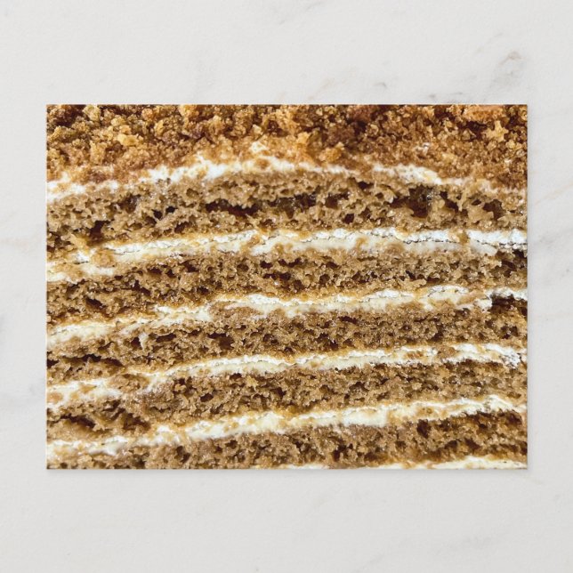 Cartão Postal Mevik Honey Cake Abstrato (Frente)