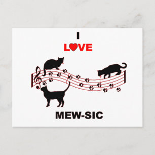 Cartão Postal Mew-sic