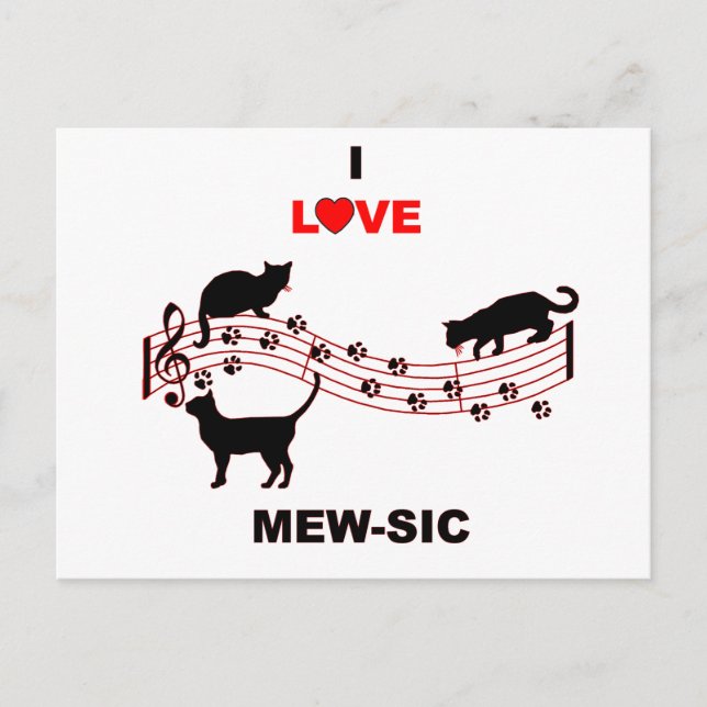 Cartão Postal Mew-sic (Frente)