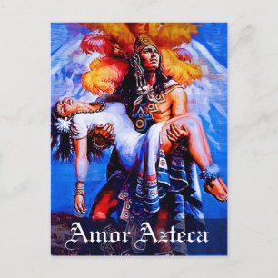 Cartão Postal Mexicano Aztec Legend Iztaccihuatl Popocatepetl