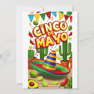 Cartão Postal Mexicano da Hora da Festa