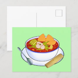 Cartão Postal Mexicano Pozole Rojo De Pollo