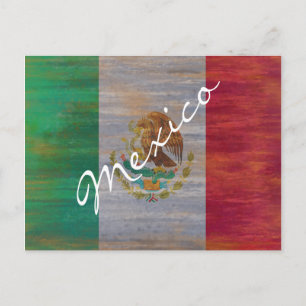 Cartão Postal México aflita bandeira mexicana