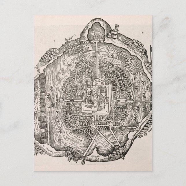 Cartão Postal México antes da conquista (Frente)