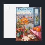 Cartão Postal Mexico City Travel City Painting Aesthetic<br><div class="desc">Mexico City Travel City Painting Aesthetic</div>