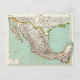Cartão Postal México - Mapa do México