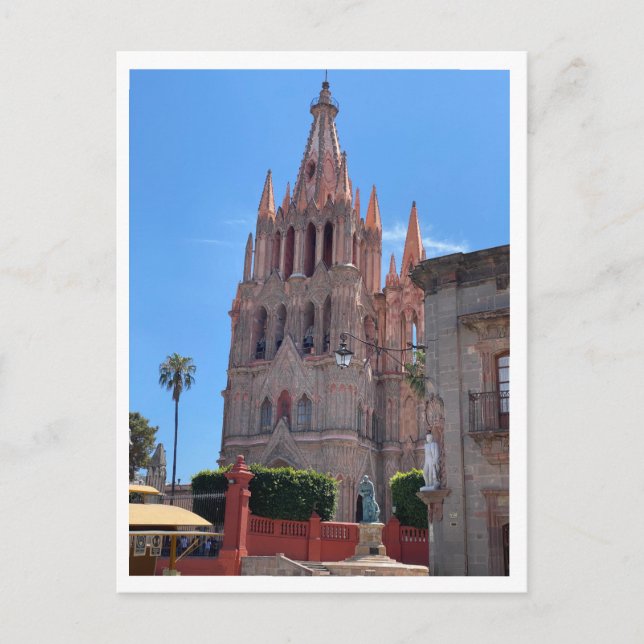 Cartão Postal México, San Miguel de Allende Parroquia Cathderal (Frente)