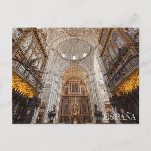 Cartão Postal mezquita de Córdoba en España (Frente)