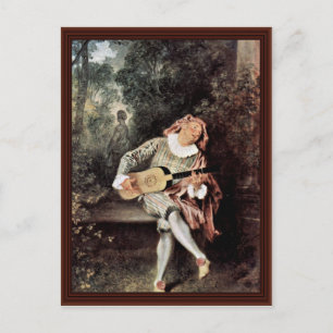 Cartão Postal Mezzetin Por Antoine Watteau