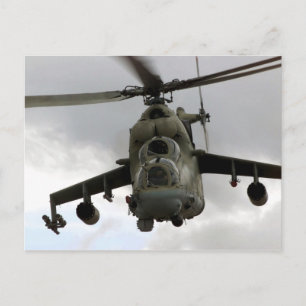 Cartão Postal MI-24 Hind