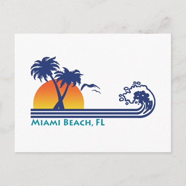 Cartão Postal Miami Beach (Frente)