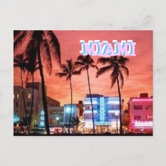 Cartão Postal Miami Beach, Flórida (Frente)