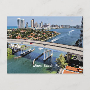 Cartão Postal Miami Beach, Flórida, fotografia panorâmica