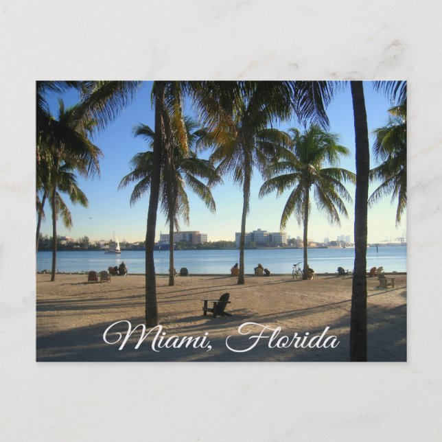 Cartão Postal Miami Beach Florida, Sunset Postcard (Frente)