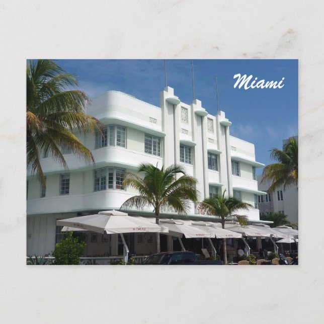 Cartão Postal miami branco (Frente)