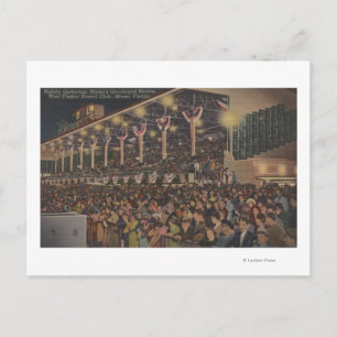 Cartão Postal Miami, FL - West Flagler Kennel Club, Cão