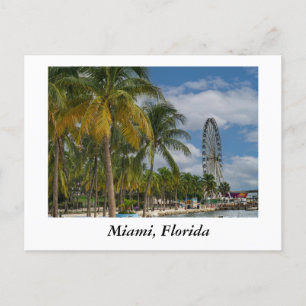 Cartão Postal Miami Florida e Biscayne Bay