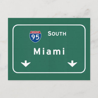 Cartão Postal Miami Florida fez a autoestrada interestadual Free