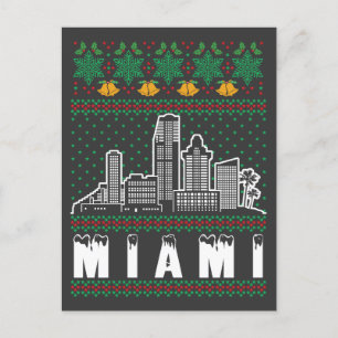Cartão Postal Miami Florida Ugly Christmas