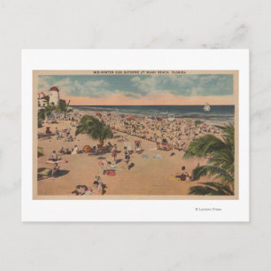 Cartão Postal Miami, Flórida - Vista dos Sunbathers em Miami