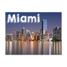 Miami Skyline At Night, Miami Flórida, EUA