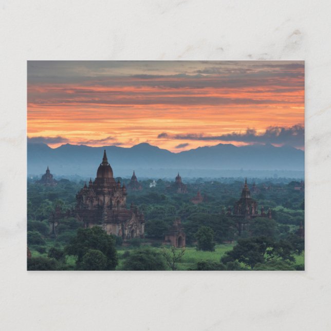 Cartão Postal Mianmar, Bagan Nascer do Sol (Frente)