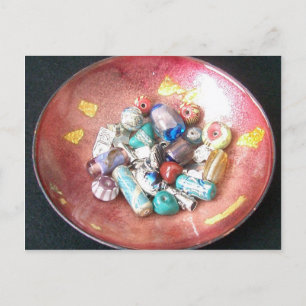 Cartão Postal Miçangas de vidro feitas à mão