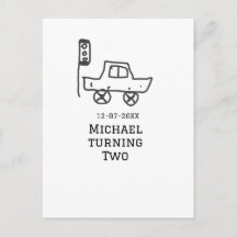 Michael completando dois anos de idade carro de br