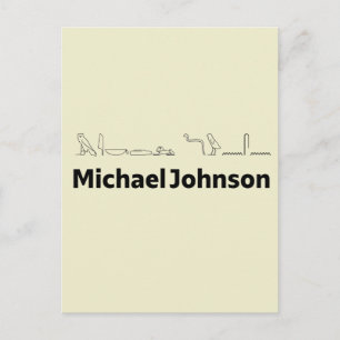 Cartão Postal Michael Johnson Traduzido para Hieróglifos