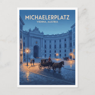 Cartão Postal Michaelerplatz Viena Áustria