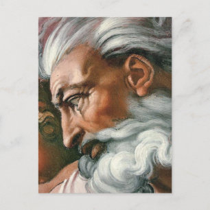 Cartão Postal Michelangelo Criação Adam Deus Arte